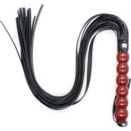NEW 72cm PU Leather Whip With Lashing Handle Spanking Paddle Scattered Whip Knout Flirting Erotic Sex Toys for SM Adult Games