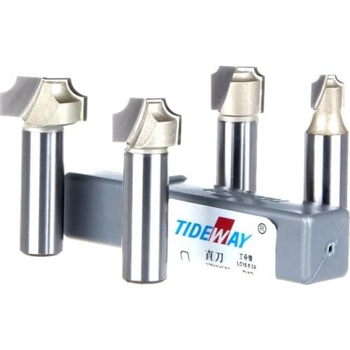 HUHAO Woodworking Tungsten Carbide Router Bit Flat Bottom Cutter 1/2*3/8 Tideway 2944