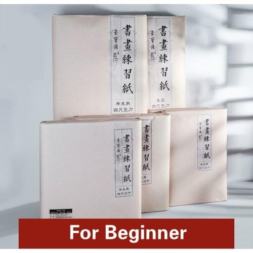 Chinese Half-Ripe/Raw Xuan Paper Chinese Painting Calligraphy Special Rice Paper Beginner Calligraphy Painting Practice Paper