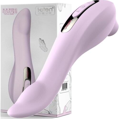 Leten Clit Sucking Vibrator USB charging Tongue Heating Vibrating Nipple Sucking Adult Sex Toys For Women Clitoris Stimulator