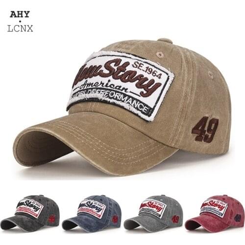 Fashion Washed Cotton Baseball Cap Letter Embroidery Snapback Hat Men Retro Hip Hop Fitted Caps For Women Casual Women Sun Hats