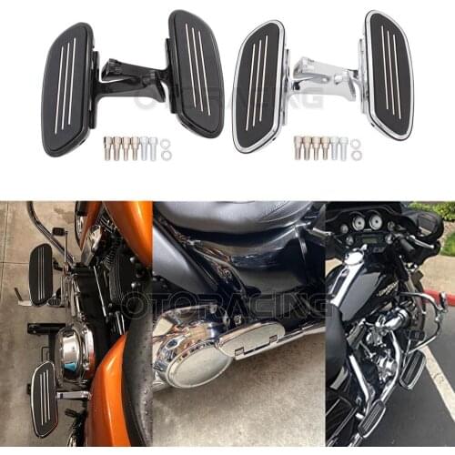 Motorcycle Passenger Floorboards Footboards Foot Pegs Mount Bracket Kits For Touring Models Road King Street Glide 1993-2020