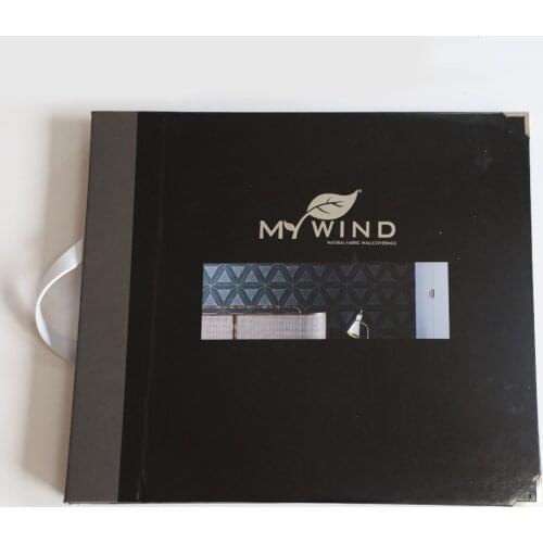 MY WIND 2020 New Sample Book #10 Hot Sales Cork More Colors Sisal Abaca Wood Veener choose One Book