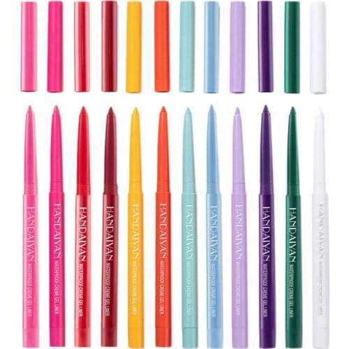 HANDAIYAN 12 Colors Matte Liquid Eyeliner Set,Waterproof Eye Liner Pencil Versatility Liquid Eyeliner for Women
