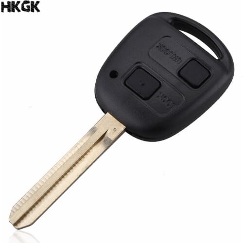 2 Buttons Car Key Refit Cover Case For Toyota Avensis Echo Avalon Kluger Camry Corolla Rav4 with Rubber Button Pad