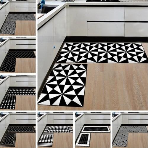 Nordic Geometric Creative Kitchen Mat Anti-Slip Bathroom Carpet Slip-Resistant Washable Entrance Door Hallway Floor Area Rug