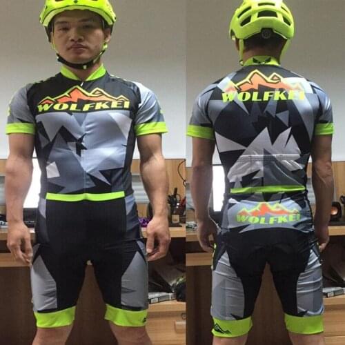 2020 New WOLFKEI Skinsuit Cycling Clothing one piece Bodysuit Ropa Ciclismo MTB Bike Clothing Men outdoor wear # SK201800032601
