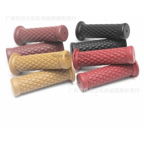 By DHL/Fedex 100pair 7/8" 22cm Motorcycle Hand Grips Retro Handle Rubber Bar Gel Grip for Triumph Street Scrambler Vespa Piaggio