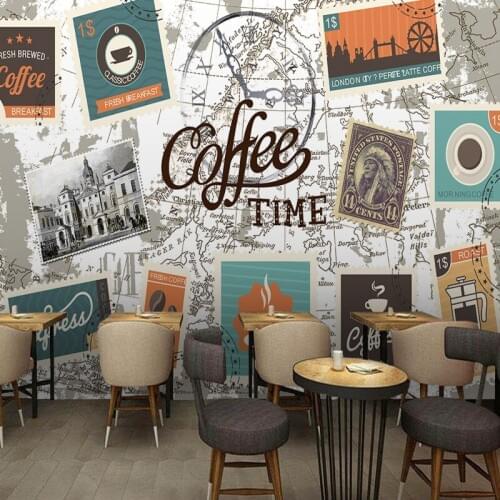 Drop Shipping Custom Photo Wallpaper Cafe Decoration Painting Backdrop Restaurant Corridor Studio Lobby Wallpaper Custom Mural