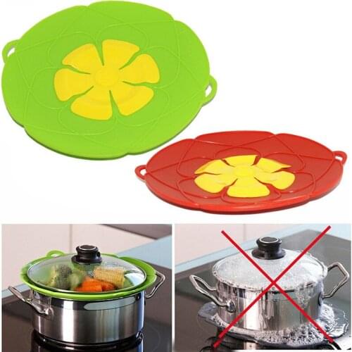 Spill Stopper Cover Cookware Pan Tools Accessories Kitchen For Utensil Pot Flower Cooking Silicone lid universal pot cover