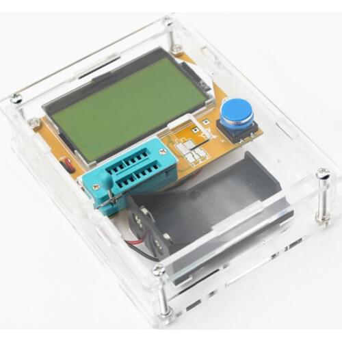 2016 Latest LCR-T4 ESR Meter Transistor Tester Diode Triode Capacitance Mos Mega328 Transistor Tester + CASE (not Battery )