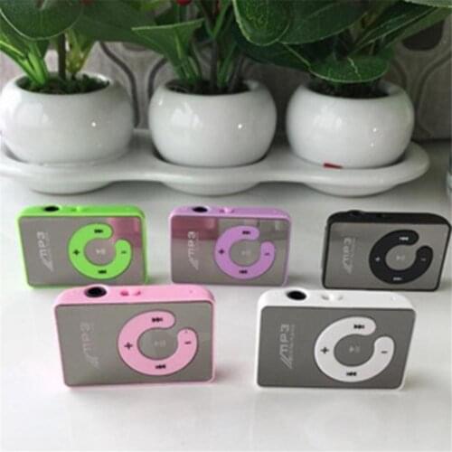 6 Colors Clamps MP3 Player Mini MP3 Player Supporting 8GB TF Card USB Flash Drive With USB Cable