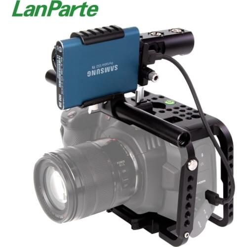 Lanparte BMPCC 6K BMPCC 4K Camera Cage SSD T5 clamp for Samsung for Blackmagic Design Pocket 6K 4K