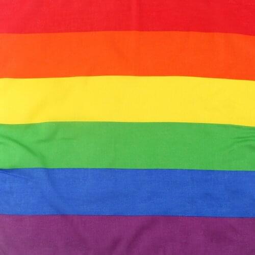 WINFOX New Hip Hop Cotton Guy Rainbow Striped Bandanas For Women Mens