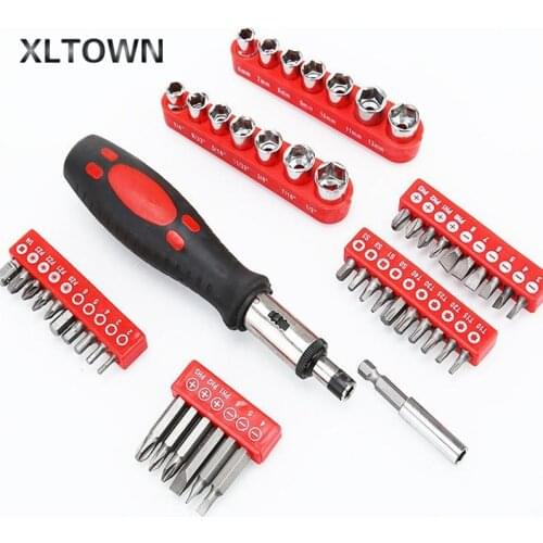 Xltown 28 in 1/51pcs drill bit Multi-function ratchet screwdriver drill accessories bit electric drill screwdriver set