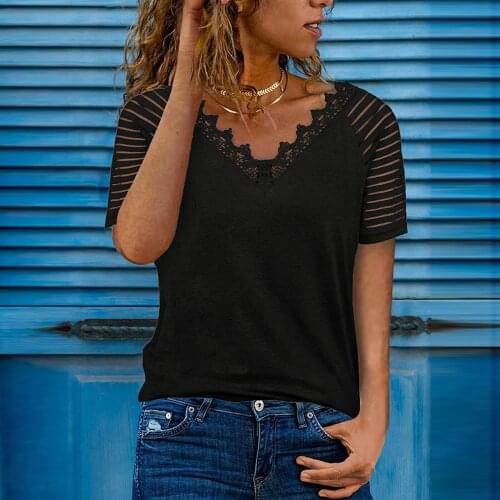 Women V-Neck Short Sleeve Love Printing Casual Blouse Tunics Shirts Tops Tee