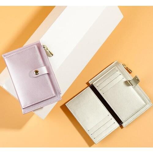 2021 Women Wallets Small Money Purses Designer Zipper Wallet Fashion Pearlescent Laser Womans New Multi-Card Purse Coin Purse