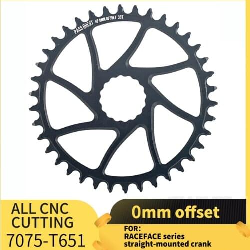 PASS QUEST RACEFACE 0mm Offset Crank Special Positive Negative Width Narrow Tooth Sprocket Mountain Bike Sprocket Race EASTON