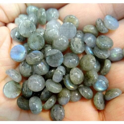 10mm Natural Gem stone Quartz crystal labradorite Cabochon round Pendant for diy Jewelry making necklace Accessories 30PCS