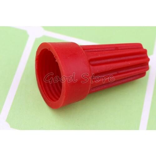 10pcs Suyep Screw-On Electrical Wire Connector Standard Type, with Spring Insert Twist Nuts Caps Connection red