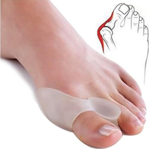 2Pcs=1Pair Silicone Toes Separator Bunion Bone Ectropion Adjuster Toes Outer Appliance Foot Care Tools Hallux Valgus Corrector