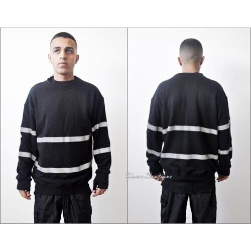 2020 XS-6XL Crew Neck High Visibility Sweatshirts & Safety Hoodies | Reflective Band Pullover Tech Sweatshirt