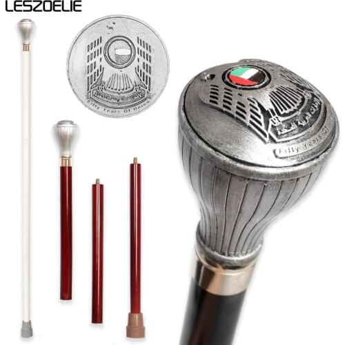 National Day 2022 For Man Fashion Walking Stick The United Arab Emirates Women Decorative Walking Canes Silver Eagle With Flag