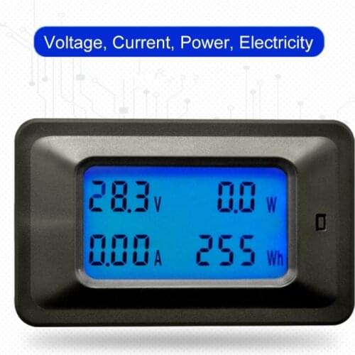 20A/50A/100A Digital DC 8-100V Voltmeter Ammeter LCD 4 in 1 DC Voltage Current Power Energy Meter Detector Amperimetro Shunt