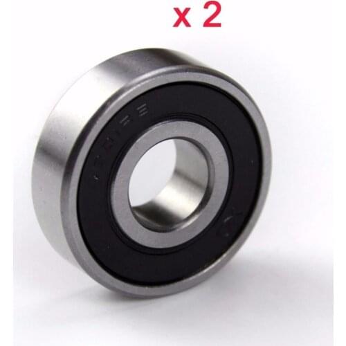 2pcs 6201-2RS (12x32x10 mm) Rubber Sealed Ball Bearing 6201RS