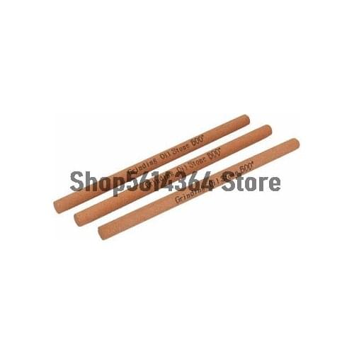 150mm Length 600 Grit Round Rod Sharpening Grinding Oil Stones 3 Pcs