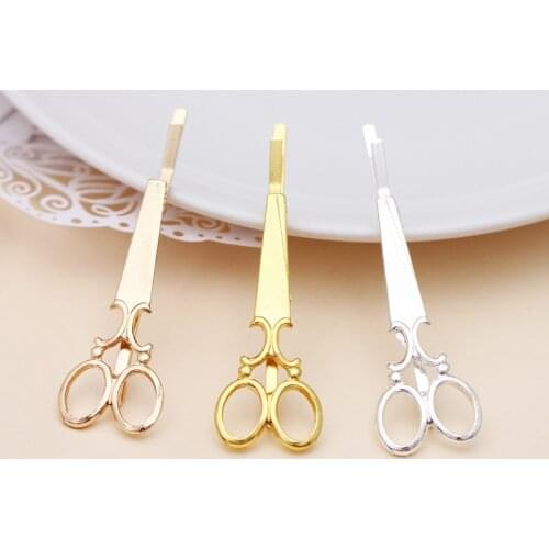 30 Pieces/Lot 55mm Scissors Hair Clip Bobby Pins Hairpin Hairgrip Barrette Hairwear