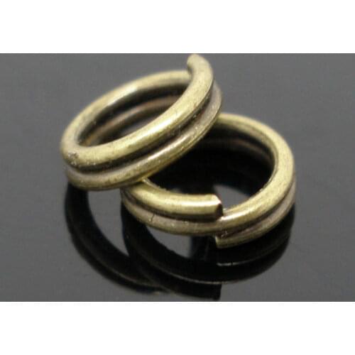 8SEASONS 1000PCs Bronze Tone Double Loop Split Open Jump Rings 5mm Dia. (B04411)