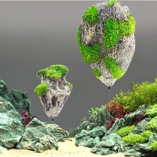 Aquarium Fish Tank Large Size Floating Rock Suspended Stone Artificial Floating Pumice Decor flying Rock Ornament
