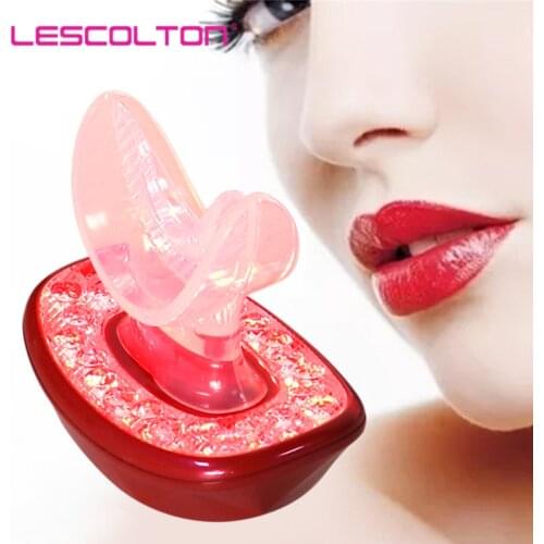 Labios Aumento Pump LED light Lip Care Tool Plumper Device Electric Lip Plump Enhancer Natural Sexy Bigger Fuller Lips Enlarger