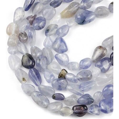 HGKLBB 4~8mm Natural Stone Lolite Beads Irregular Gravel spacers charm Loose beads for Jewelry making bracelets DIY accessories