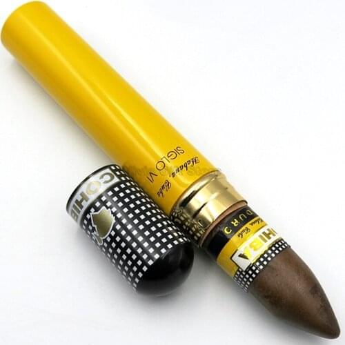 COHIBA Gadget Portable Aluminum Travel Single Cigar Cigarette Tube Case Holder Humidor Mens Smoking Tool Tobacco Storage