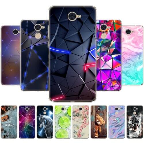 Cover phone case for huawei Y7 2017/Y7 PRIME 2017 soft tpu silicon back cover 360 full protective printing coque