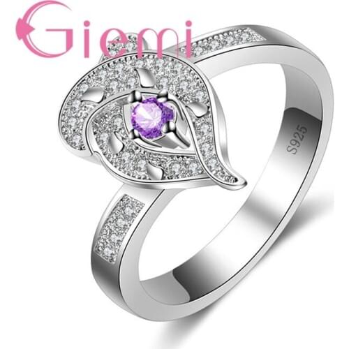 HOT SALE 925 Sterling Silver Women Finger Rings Geometric Hollow Design Elegant Party Anillos for Lovers