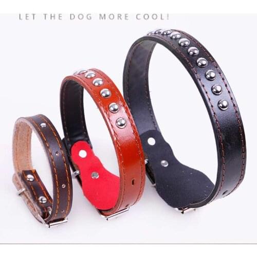 Best Selling 2018 Products Classic Style Big Genuine Cow Dog Collar For Medium German Shepherd Collars Puppies Beagle Colla E