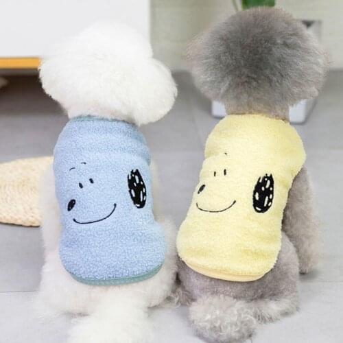 Cute Fleece Pet Dog Clothing Winter Dog Hoodies Sweatshirt Coat Cat Jacket Pullover Sleeveless Vest Shirt Dog Costume Apparel XL