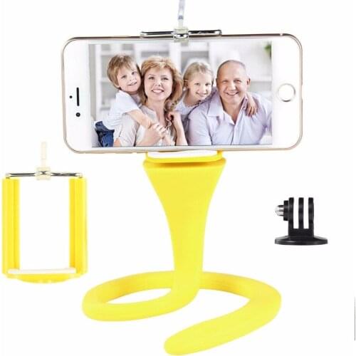 Mini Camera Tripod Mount Banana Pod for Gopro Xiao Mi Yi SJ4000 action camera for iphone7 6s car headrest selfie stick