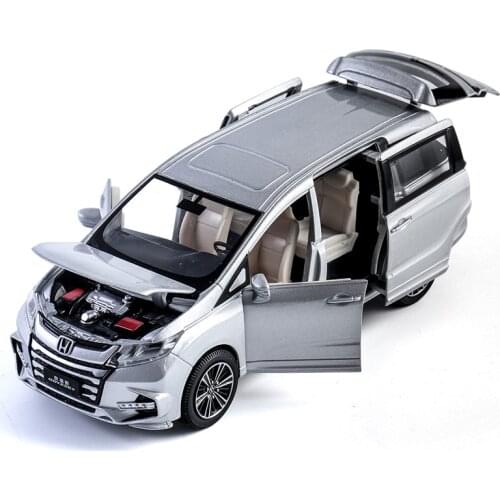 1/32 Honda Odyssey Alloy Die Cast Model Toy Car Simulation Sound Light Pull Back MPV Toys Vehicle