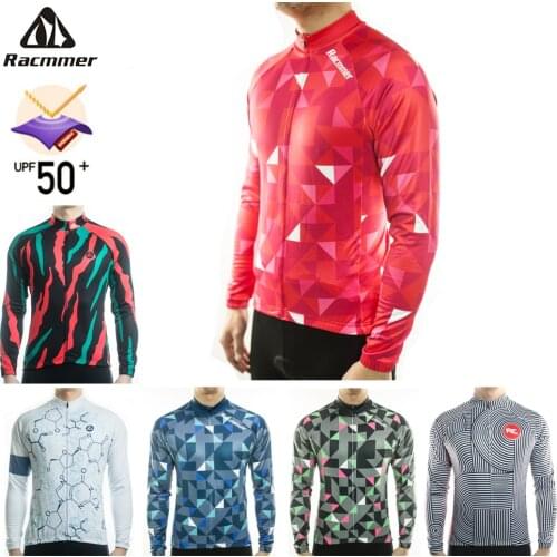 Racmmer 2020 Mens Long Sleeve Cycling Jersey Mtb Cycling Clothing Bicycle Maillot Ropa Ciclismo Sportwear Bike Clothes #CX-03