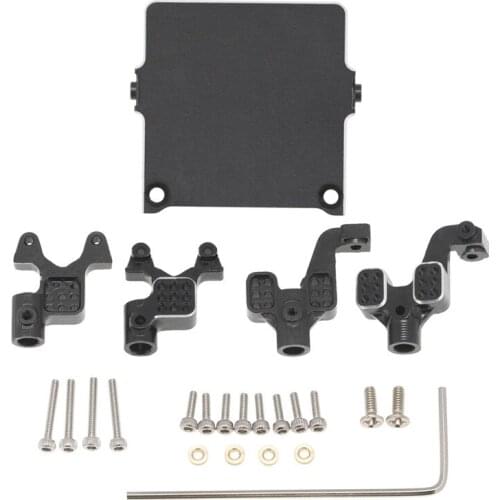 Front & Rear Shock Absorbers Shock Towers Set with Receiving Rack for 1/24 Axial SCX24 AXI00002 RC Car Accessories