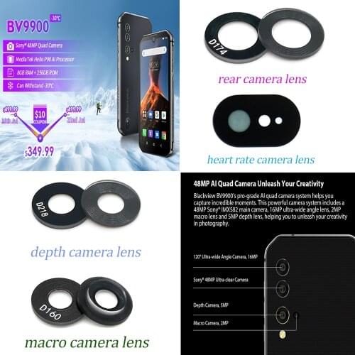 New Original Rear Back Camera Glass Screen Protector Back Camera Clear Protective Film For Blackview BV9900/BV9900 Pro Phone