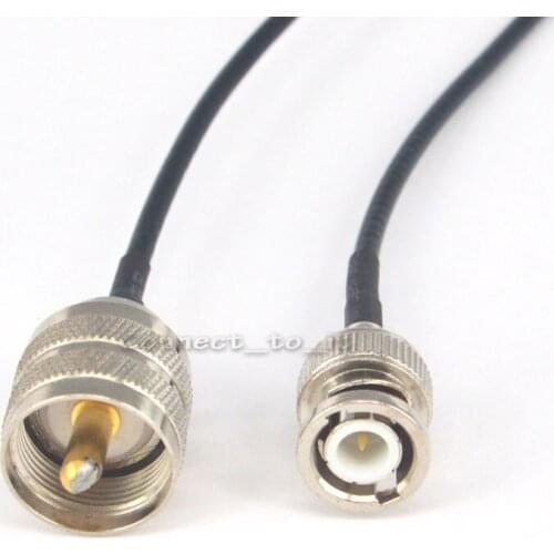 10 Pieces RF Coaxial BNC male Bulkhead to UHF male Connector USB Modem Adapter Extension Cable 20 CM