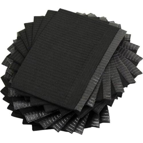 125 Pcs Black Tattoo Cleaning Wipes Disposable Dental Piercing Bibs Waterproof Sheets Paper Tattoo Accessories