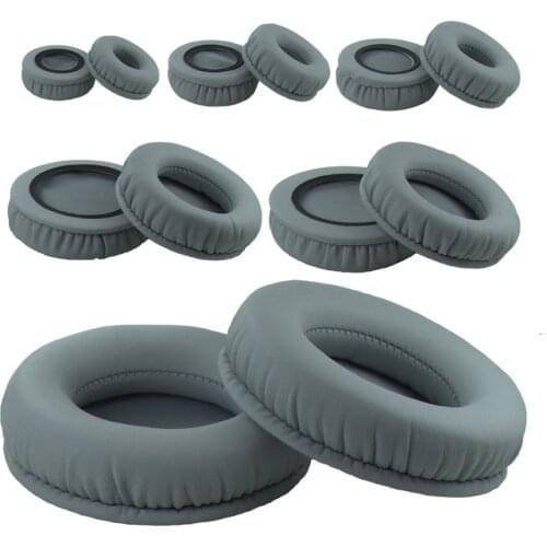 2pcs/1pair. Earphones Pads Replacement sets 50MM 55mm 60mm 65mm 70mm 75mm 80mm 90mm 95mm 100mm Leather Skin Ear pads ANJIRUI