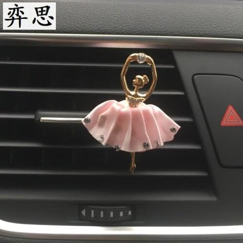2 pcs color Lovely ballet girl Automotive styling Ornaments Automobile air conditioner perfume clip Lady car perfume