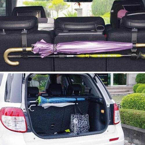 2X Car Seat Headrest Fastener Strap Hooks Holder Umbrella Bags Trunk Boot Hook Clips Organisers